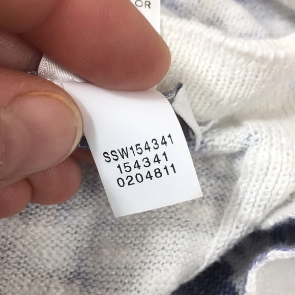 J.Jill Blue White Linen Blend Convertible Split Open Back Top Shirt Womens XS - Picture 9 of 11